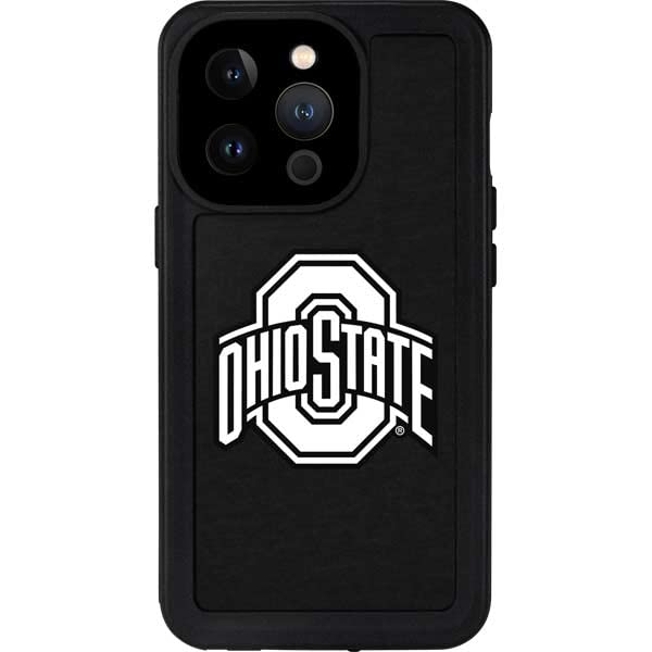 Skinit Waterproof Phone Case Compatible With Iphone 14 Pro   Officially Licensed Osu Ohio State Black Design