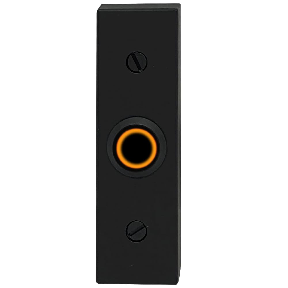 Newhouse Hardware Rectangular Lighted Wired Metal Doorbell Button In Black Bt6Bl, For Doorbell Chime, Buzzer, Or Ringer, Door Be