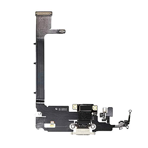 Charging Port Connector Headphone Flex Cable Module Replacement Compatible With Iphone 11 Pro Max 6.5 Inch (White)