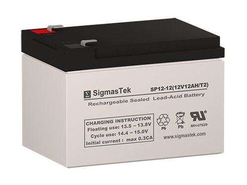 6Fm12 12 Volt 12 Amph Sla Replacement Battery With F2 Terminal
