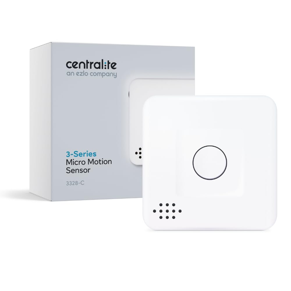 Centralite by Ezlo Micro Motion Sensor - Home Automation and Security - Lighting Scenes, Security Alarm, Alerts upon Motion Dete