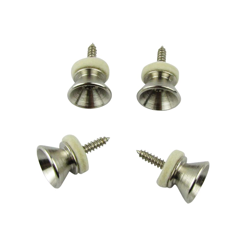 Musiclily Metal Guitar Strap Buttons End Pins for Acoustic Classical Electric Guitar Bass Ukulele,Chrome(Pack of 4)