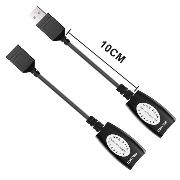 Snllmzi Usb To Cat5 Adapter, Usb Over Rj45 Ethernet For Cat5/Cat5E/Cat6/Cat7/Cat8 Extension Cable Adapter, Usb 2.0 Extender Over