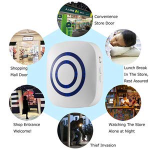 Door Chime,Wireless Business Door Motion Sensor Detector Smart Visitor Doorbell Home Security Driveway Alarm With 1 Plug In Rece