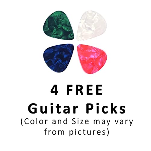 A New Song Music Laminated Guitar Fretboard & Chord Chart & Picks - Easy Instructional Poster For Beginner 4 Pick 11*17Inch