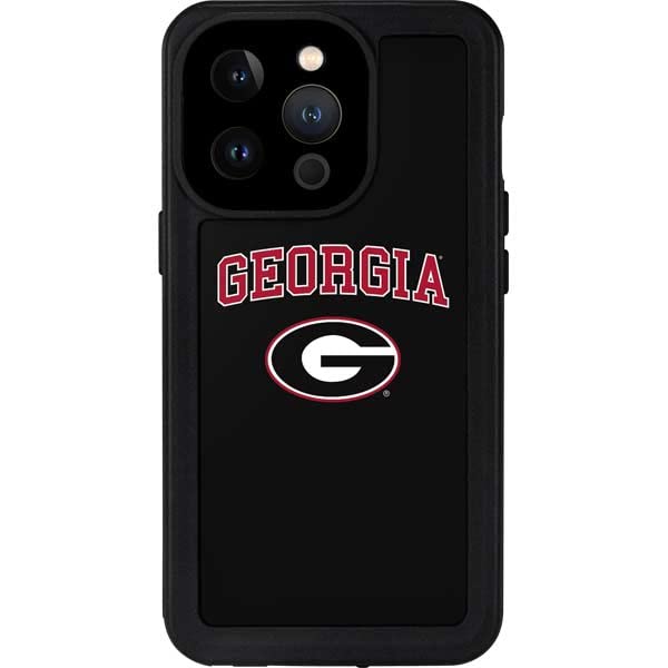Skinit Waterproof Phone Case Compatible With Iphone 14 Pro   Officially Licensed University Of Georgia Design