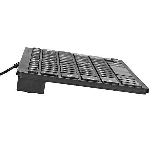 Ikkegol Usb Mini Slim Wired 78 Key Small Super Thin Compact Keyboard For Desktop Laptop Pc Win 7 Mac (Black)