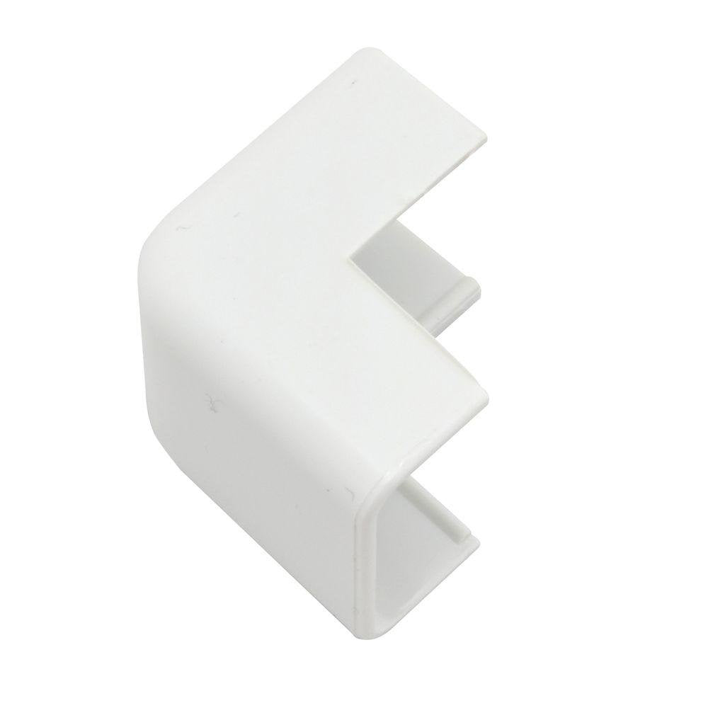 Legrand Wiremold C58 Cordmate Ii Outside Elbow Cord Cover, Organizer For Wall, Holds Up To 3 Cords Or Cables, White (1 Pack)