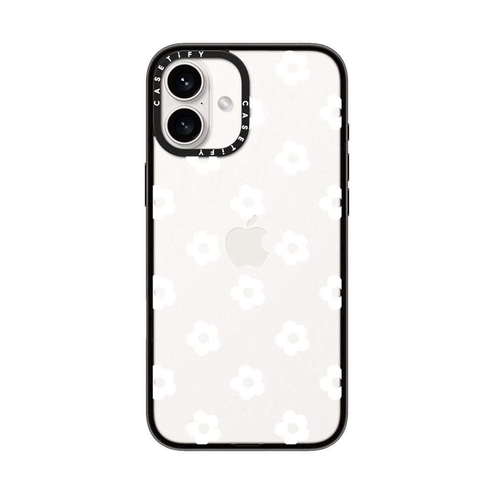 Casetify Compact Case For Iphone 16 Plus [Lightweight / 4 Ft. 2X Military Grade Drop Protection/Slim]   Ditsy Daisies   White  