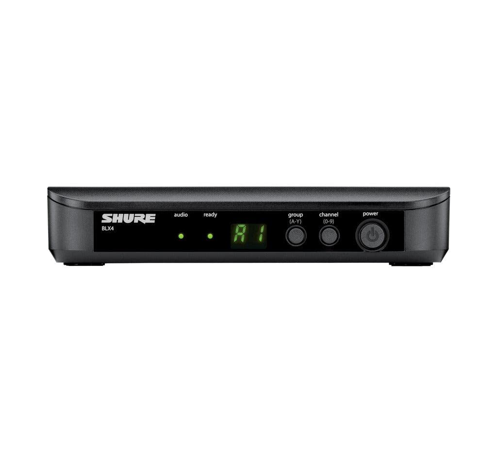 Shure BLX4 Single Channel Wireless Receiver with Frequency QuickScan, Audio Status Indicator LED, XLR and 1/4-inch Outputs - for