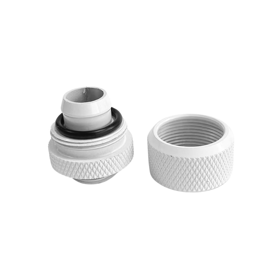 Dracaena 6 Pack G1/4'' Thread To 3/8'' Id, 1/2'' Od Compression Fitting For Soft Tubing, Soft Tube Connectors For Computer Water