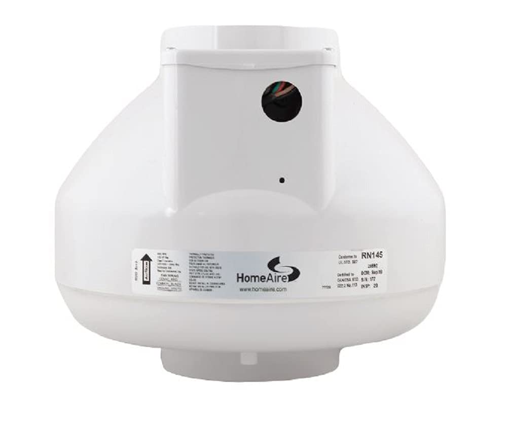 HomeAire RN145 Radon Mitigation Fan 4.5 168 CFM