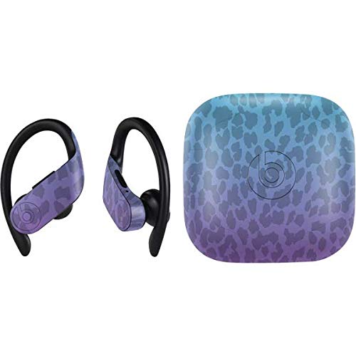 Skinit Decal Audio Skin Compatible With Powerbeats Pro   Cheetah Print Purple And Blue Design