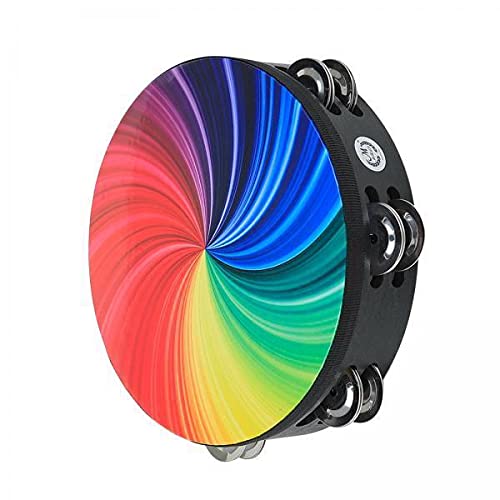 SECRET DESIRE 2x Radiant Tambourine with Double Row Jingles Music Instument for Home Party