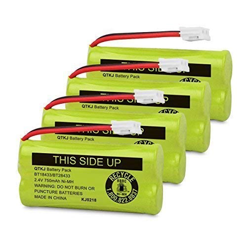 Qtkj Bt184342 Bt284342 Bt18433 Bt28433 Bt-1011 Bt-8300 Cordless Phone Battery For At&T Cl80109 Cl81109 Vtech Cs6209 Cs6219 Cs622