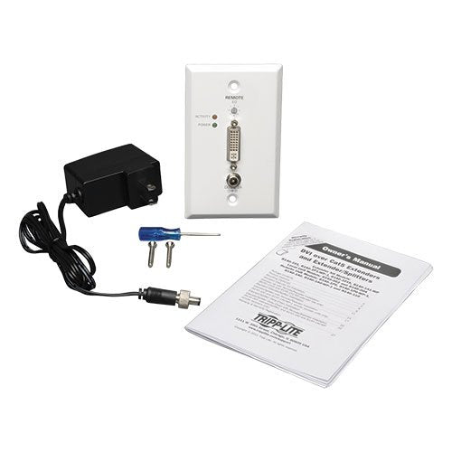 Tripp Lite Dvi Over Cat5/6 Extender, Extended-Range Video Wallplate Receiver, 1920 X 1080 @ 60 Hz, Up To 200 Ft, Rj45 Keystone J