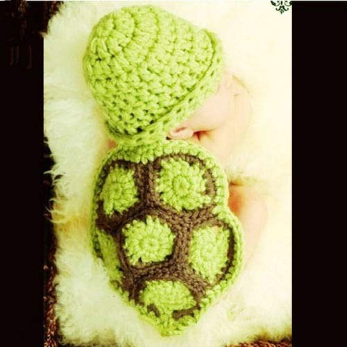 Matissa, Baby Photography Prop (Turtle) Newborn Baby Girl Boy Crochet Knit Costume Photo Photography Prop Hats Outfits Multi
