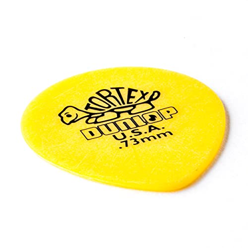 Dunlop 413R.73 Tortex� Tear Drop, Yellow, .73Mm, 72/Bag