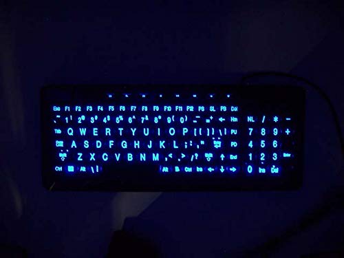 Imbaprice Large Font Print Usb Led Backlit Keyboard, Orange And Blue (Imba Lob Bkb)