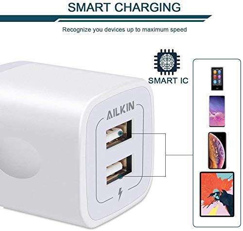 ?5Pcs? Usb Plug, Wall Charger Fast Charging Block, Power Adapter Cube 2 Port Charge Travel Brick Cell Quick Chargers Box Cargado