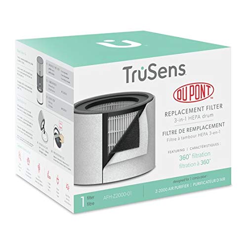 TruSens HEPA Replacement Filter for Z-2000 Air Purifier - Medium, White, 5.9 x 7.9 x 7.9 - Compatible with Tru