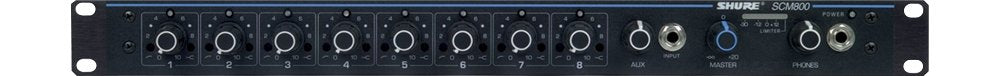 Shure Scm800 Eight Channel Microphone Mixer With 48V Phantom Power, Designed For Sound Reinforcement, General Audio Recording An
