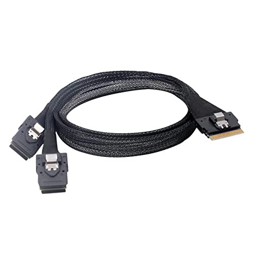 Xiwai Pci E Ultraport Slimline Sas Slim 4.0 Sff 8654 8I 74Pin To Dual Sff 8087 Mini Sas Cable Pci Express
