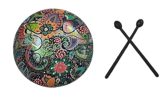 7 Inch Drum Tongue Musical Instrument Musical Artistic Pan For Meditation Finger Picks Music Steel Drum With Includes Mallets, F