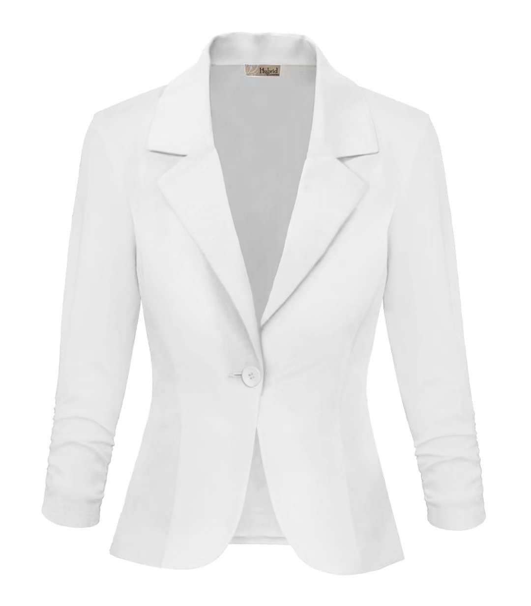 Womens Casual Work Office Blazer Jacket Jk1131X White 4X