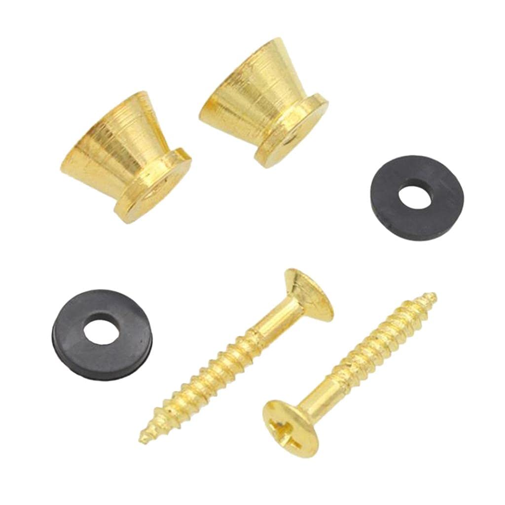 THE STYLE SUTRA 2 Pieces Metal Strap Lock Screw Button For Acoustic Electric Guitar