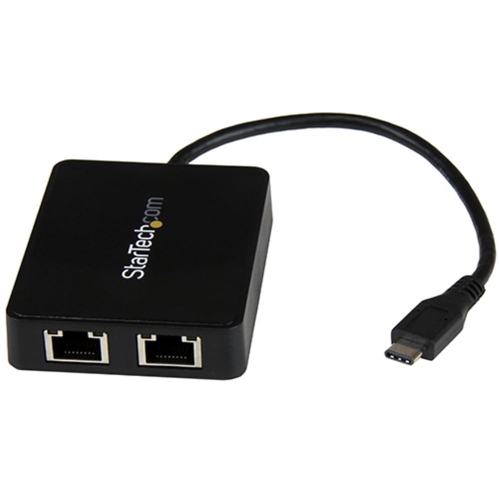 Startech.Com Usb C To Dual Gigabit Ethernet Adapter With Usb 3.0 (Type A) Port   Usb Type C Gigabit Network Adapter (Us1Gc301Au2