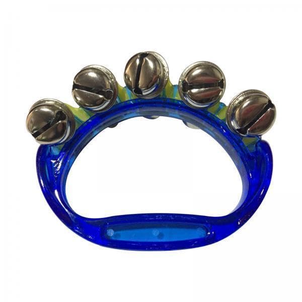UJEAVETTE 3xMini Percussion Tambourines Shaking Rattle for Family Kids Kindergarten Blue