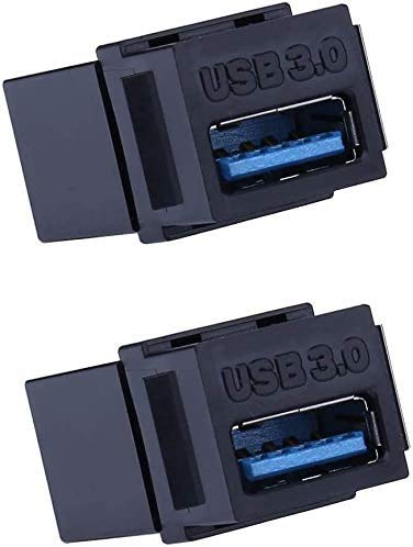 Usb 3.0 Keystone Jack Inserts, 5Pcs Usb To Usb Adapters Female To Female Connector ,Female Coupler Insert Snap In Connector Sock