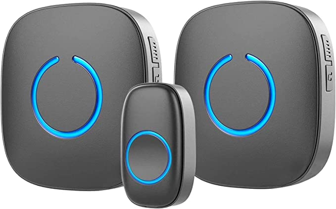 Sadotech Wireless Doorbell For Home   Battery Operated, 1000 Feet, Wireless Door Bell W/Led Flash, 1 Push Button + 2 Receiver, M