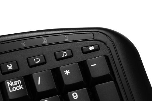 Adesso Wkb 1500Gb   Wireless Ergonomic Desktop Keyboard And Laser Mouse With Split Keys Design And Palm Rest For Comfort, Long B