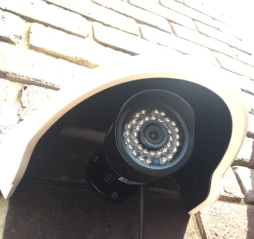 Sds Ds-1250Zj Universal Sun Rain Shade Camera Cover Shield For Outdoor Camera (2 Pack, White)