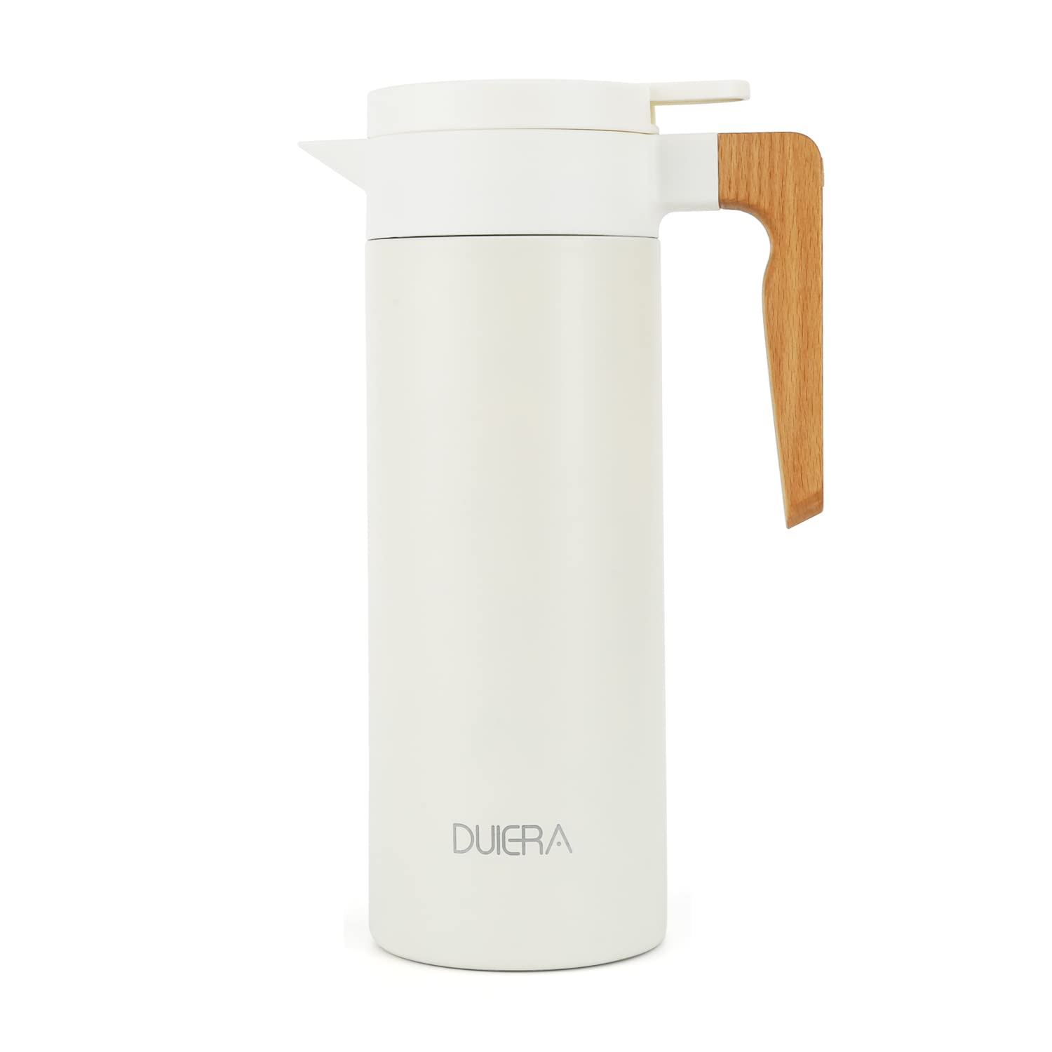 Duiera 51 Oz Coffee Carafe Double Walled Thermal Carafe Stainless Steel Thermos Pot, 1.5 L Beverage Dispenser Keeping Hot/Cold  