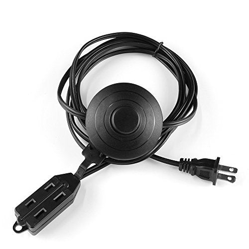 Best Honor 8 Feet Indoor 3 Outlet Extension Cord With Foot Switch   With Safety Water Proof Cover (Single)