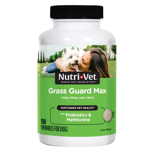 Nutri Vet Grass Guard Chewables For Dogs Prevent Lawn Burn From Urine  150 Count