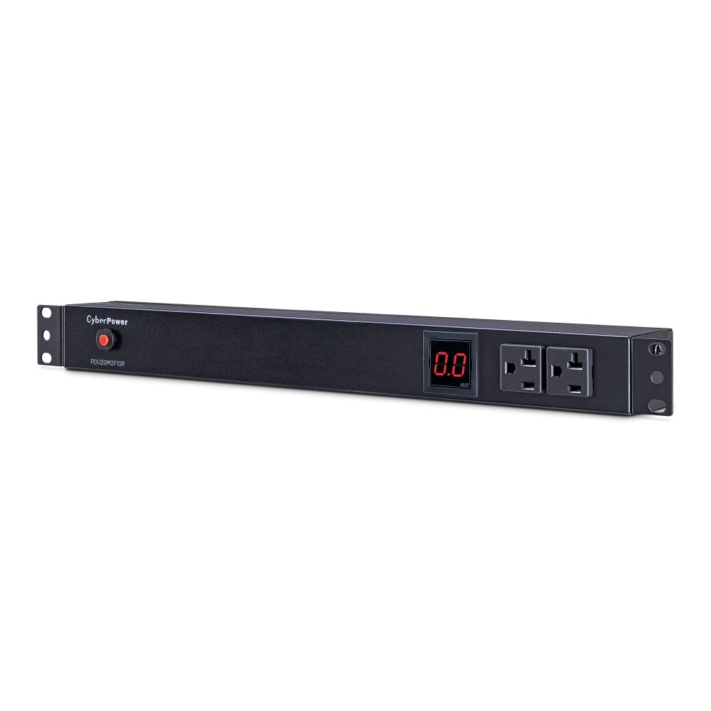Cyberpower Pdu20M2F10R Metered Pdu, 100 125V/20A, 12 Outlets, 1U Rackmount