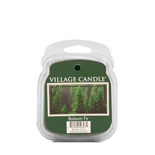 Village Candle Balsam Fir Wax Melts Flameless Fragrance, 2.2 Oz, Traditions Collection, Green (106101383)