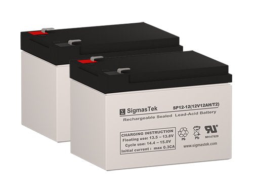 Electra Scooter Scoot-N-Go 12 Volt 12 Amph Replacement Scooter Batteries - Set Of 2