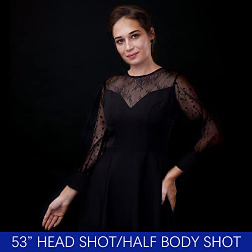 Phsureo Seamless Photo Photography Backdrop Paper, Black Photo Background Paper Roll (53   X16', 45 Ultra Black)