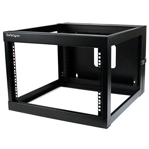 Startech.Com 6U Hinged Open Frame Wall Mount Network Rack   4 Post 22'' Depth Swing Out Computer Equipment Rack   110Lbs Capacit
