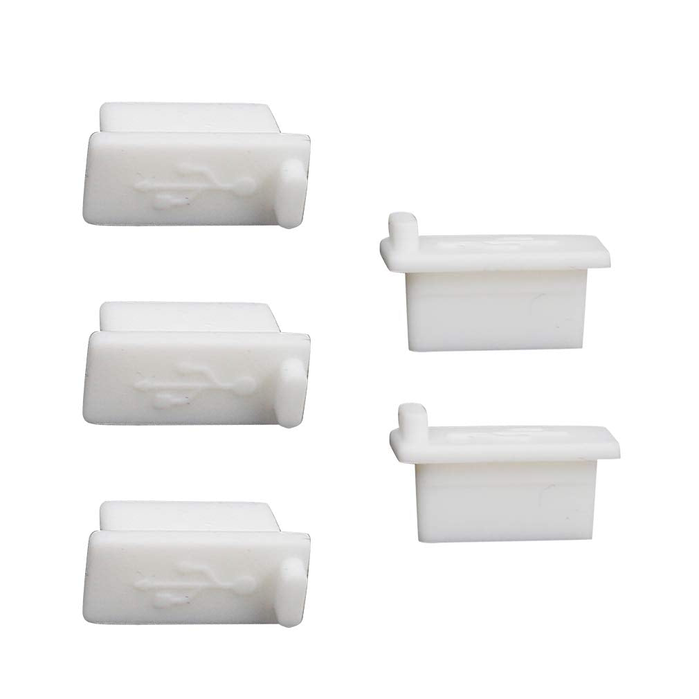 Yoohey 20Pcs Silicone Usb A Type Female Anti Dust Cover Plug Protector Stopper Cover (White)