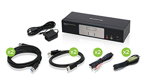 2 Port 4K Displayport Kvmp With Usb 3.1 Gen 1 Hub And Audio (Taa) Gcs1932
