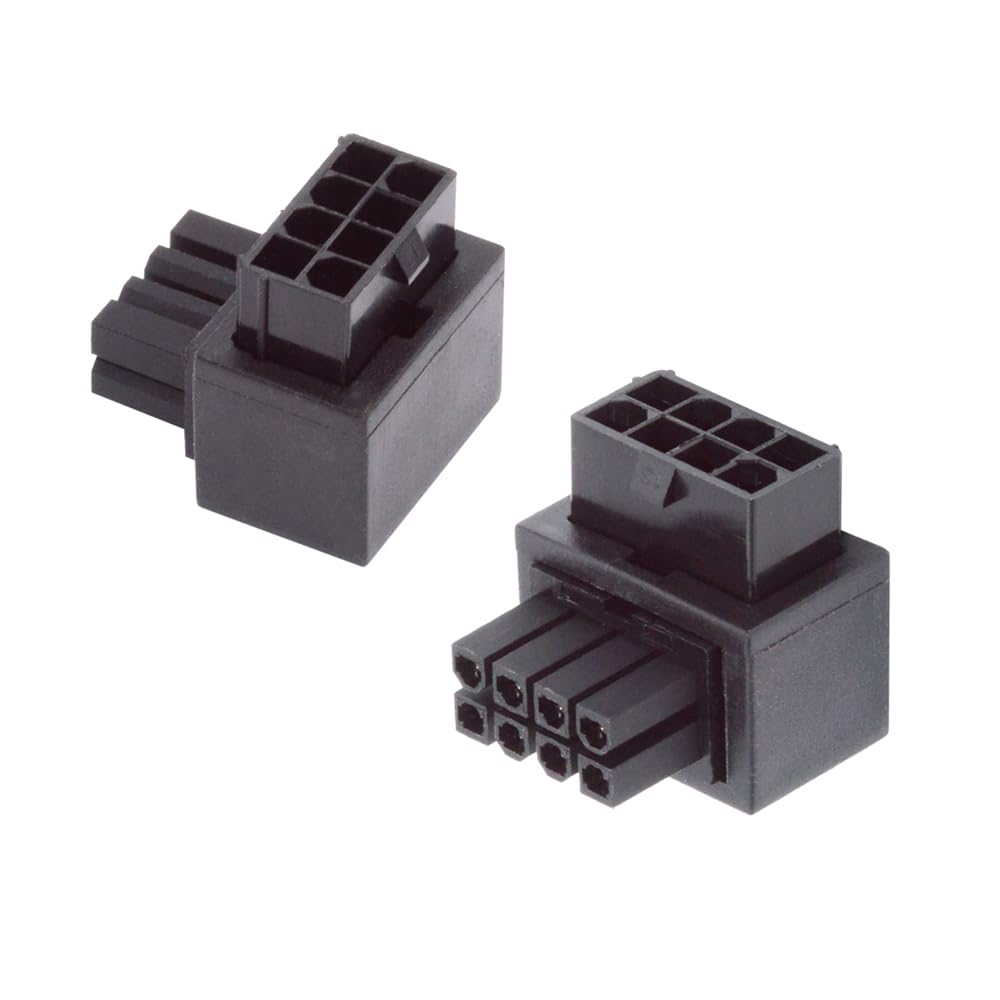 cablecc 2pcs/lot 90 Degree Up Down Angled ATX 8P EPS Male to Female Power Header Adapter for CPU 12V