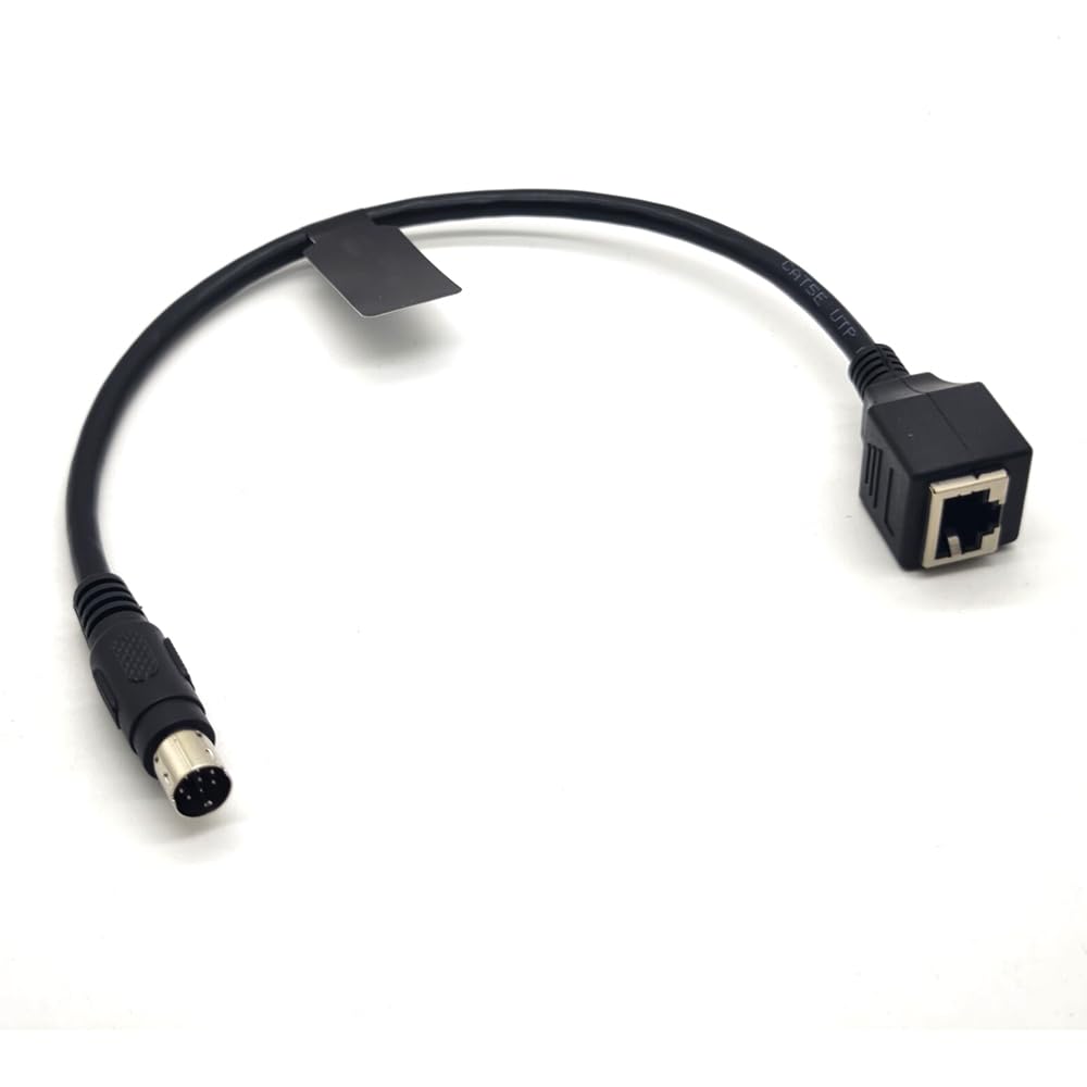 Gxmrhwy Female Rj45 To 8 Pin Mini Din Male Changer Cable 30Cm