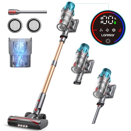 Laresar Ultra 7 Cordless Vacuum Cleaner 550W/45Kpa Stick Vacuum Cleaner With Touch Screen, Up To 60 Mins Runtime, Lightweight Ha