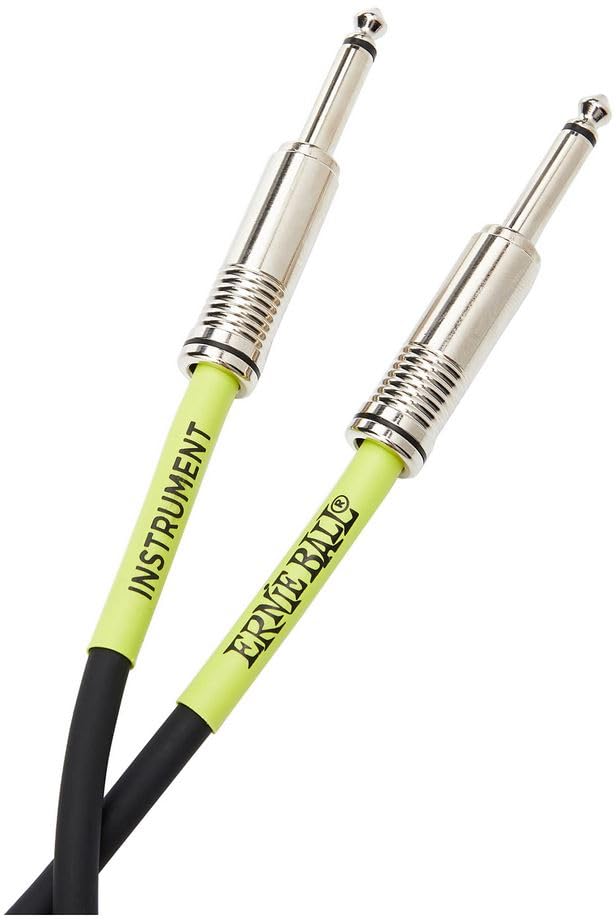 Ernie Ball Instrument Cable, Straight/Straight, 10Ft, Black (P06048)
